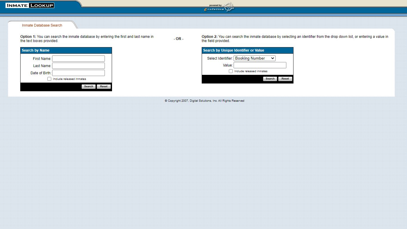 Inmate Lookup Tool - Salem County, New Jersey