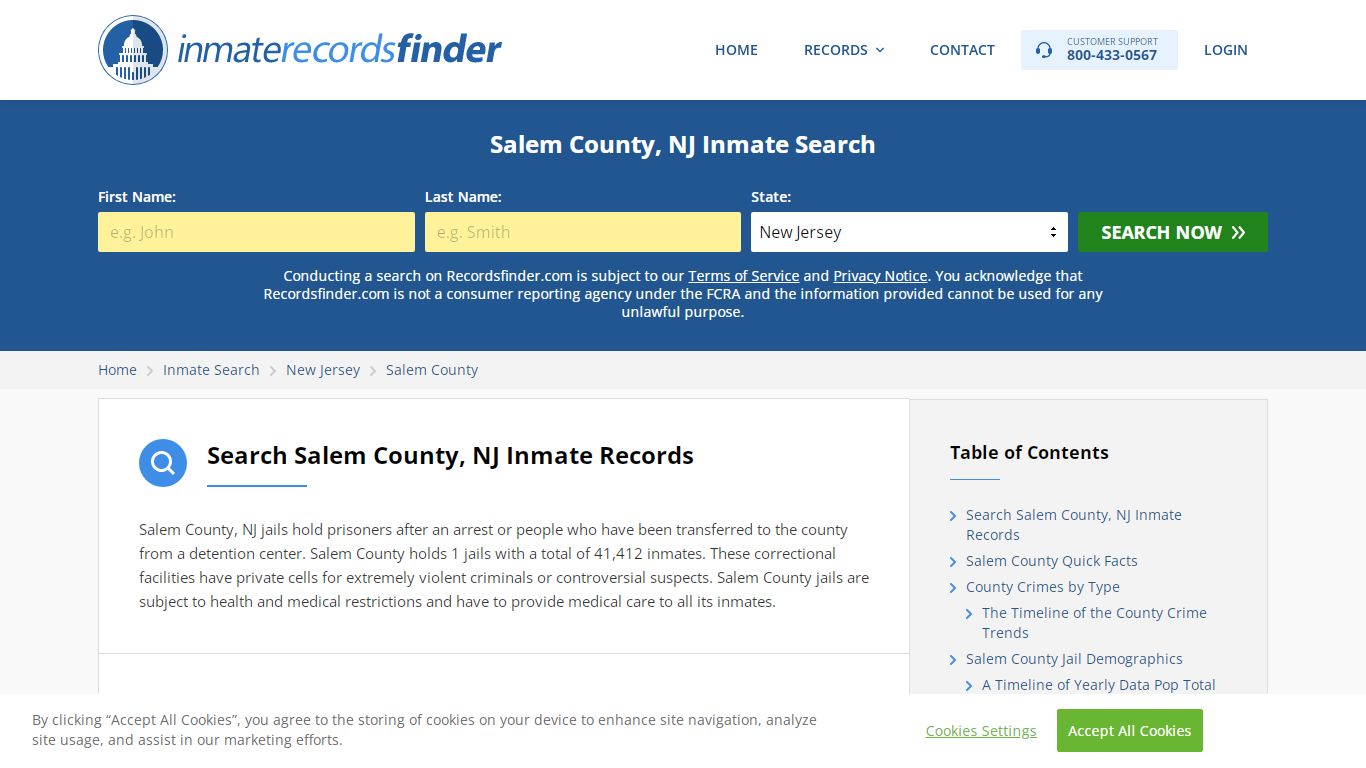 Salem County, NJ Inmate Lookup & Jail Records Online